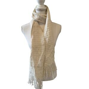 Capchatex Textured Alpaca Scarf Winter White